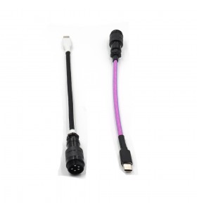  5PIN male GX16 Aviation plug to Type-c Spring and usb to 5pin gx16  female wire cable set 